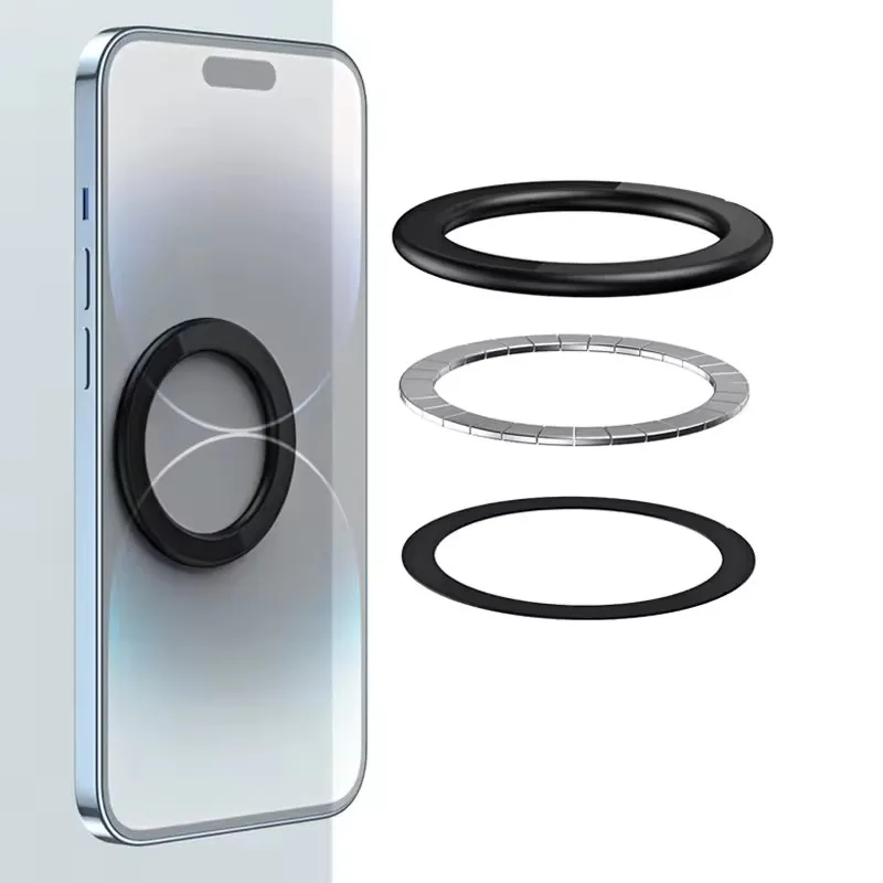 Tempat Cincin Magnetik untuk iPhone 16 15 14 13 Ponsel Dinding Universal Tempat Magnet Super Di Dudukan Ponsel Mobil untuk Magsafe