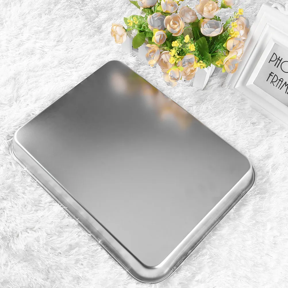 

Thicken Stainless Steel Tray 430 Grade 31x24x25mm Material Snack Serving Dish Dinner Plates Food Storage Pastry Roast