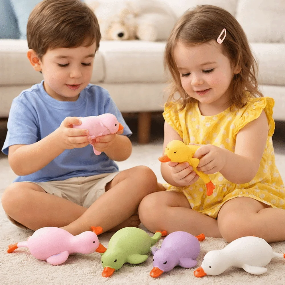 Colorful Duck Pinch Le Squishy Texture Stretch Function Duck Vent Transformable Fun Design Duck Sensory Friends Gift