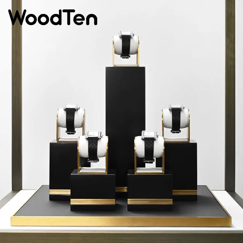 

Подставка для часов WoodTen, витрина для часов, подставка из микрофибры для демонстрации часов, органайзер для часов, подставка для ювелирных изделий, стойка для хранения наручных часов