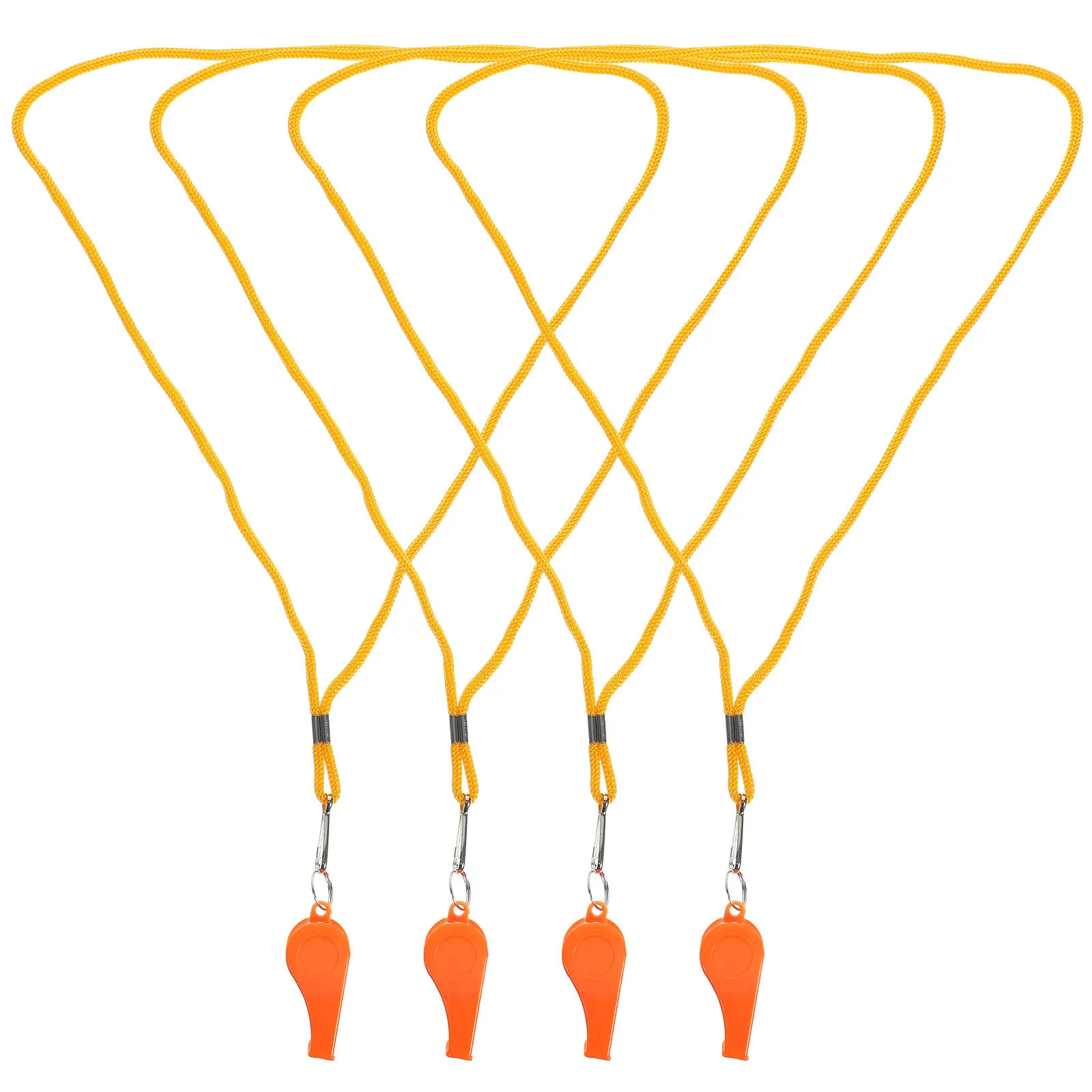 4Pcs High-Penetration Plastic Whistle Portable Lightweight Whistle for Sports Refereeing Outdoor Activities Safety Emergency Use