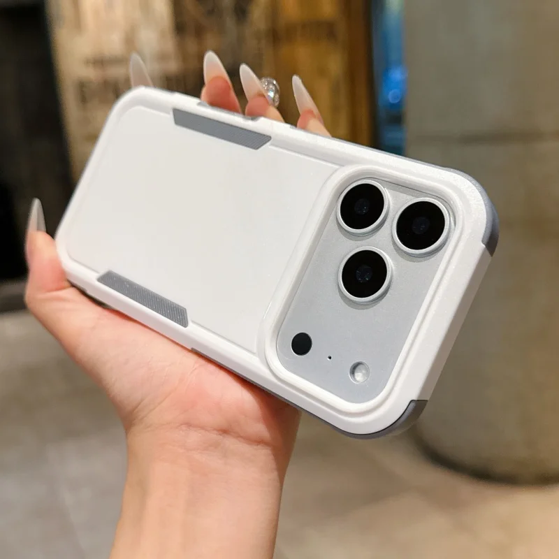 2 in 1 Replacement Colors Hard TPU Silicone Cell Phone Case for iPhone 17 15 16 Pro Max 11 12 13 14 Plus Phone Housing Case view 2