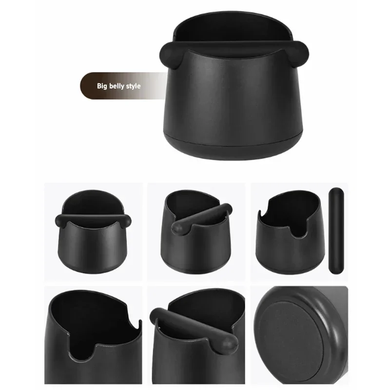 Shock-Absorbent Coffee Knock Box Anti-slip Espresso Dump Bin For Coffee Grounds with Removable Knock Bar Coffee Grind Waste Bin
