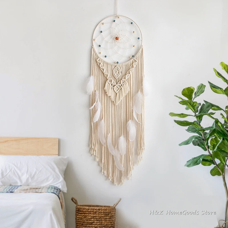 

Macrame Boho Decoration Tapestry Wall Hanging dream catcher Hand-woven Home Decor Nordic Art Tassel Apartment Dorm Room INS