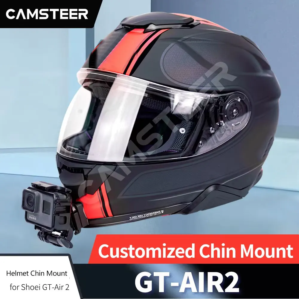 for SHOEI GT Air2 Helmet Custom Aluminium Chin Mount for GoPro Hero 13 12 11 10 DJI Action 5pro 4 Insta360 X4 X3 Ace pro Camera