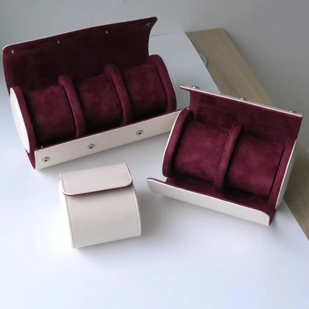 빈티지 가죽 시계 롤 방진 휴대용 시계 보관 상자 1 2 3 슬롯 시계 여행 케이스 크리스마스 선물