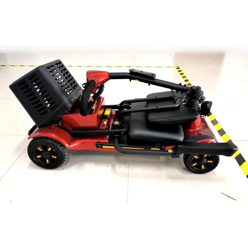 Beizhen Electric Wheelchair Intelligent Automatic Folding Lightweight Lithium Battery Scooter for Elderly Disabled with Tie