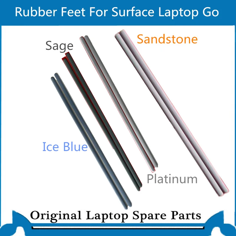 2pieces New For Surface Laptop Go 1943  Rubber Feet Bottom Case Pad  Platinum Sage Sandstone Ice Blue with sticker