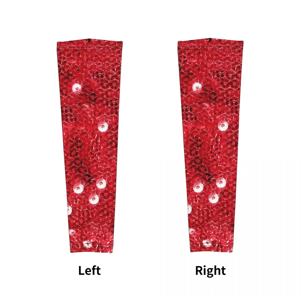 Праздничный красный (блестки) Рукава Мужчины Женщины Защита от солнца и ультрафиолета Татуировки Прикрытие Спорт Охлаждение Велоспорт