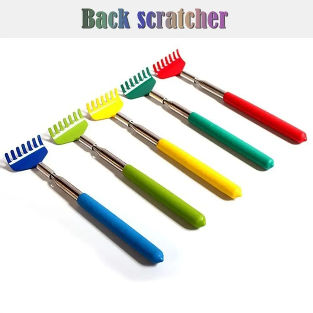Multicolor Telescopic Stainless Steel Relieve itching Soft Back Scratcher Massage Tools Itch Scratching Scratching Device