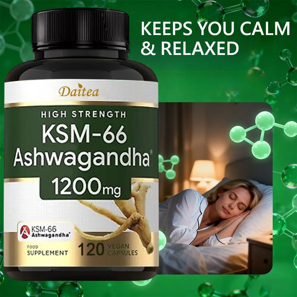 Organic KSM-66 Ashwagandha Root Extract Stress Relief, High Absorption – Mood Support & Natural Immune Boost