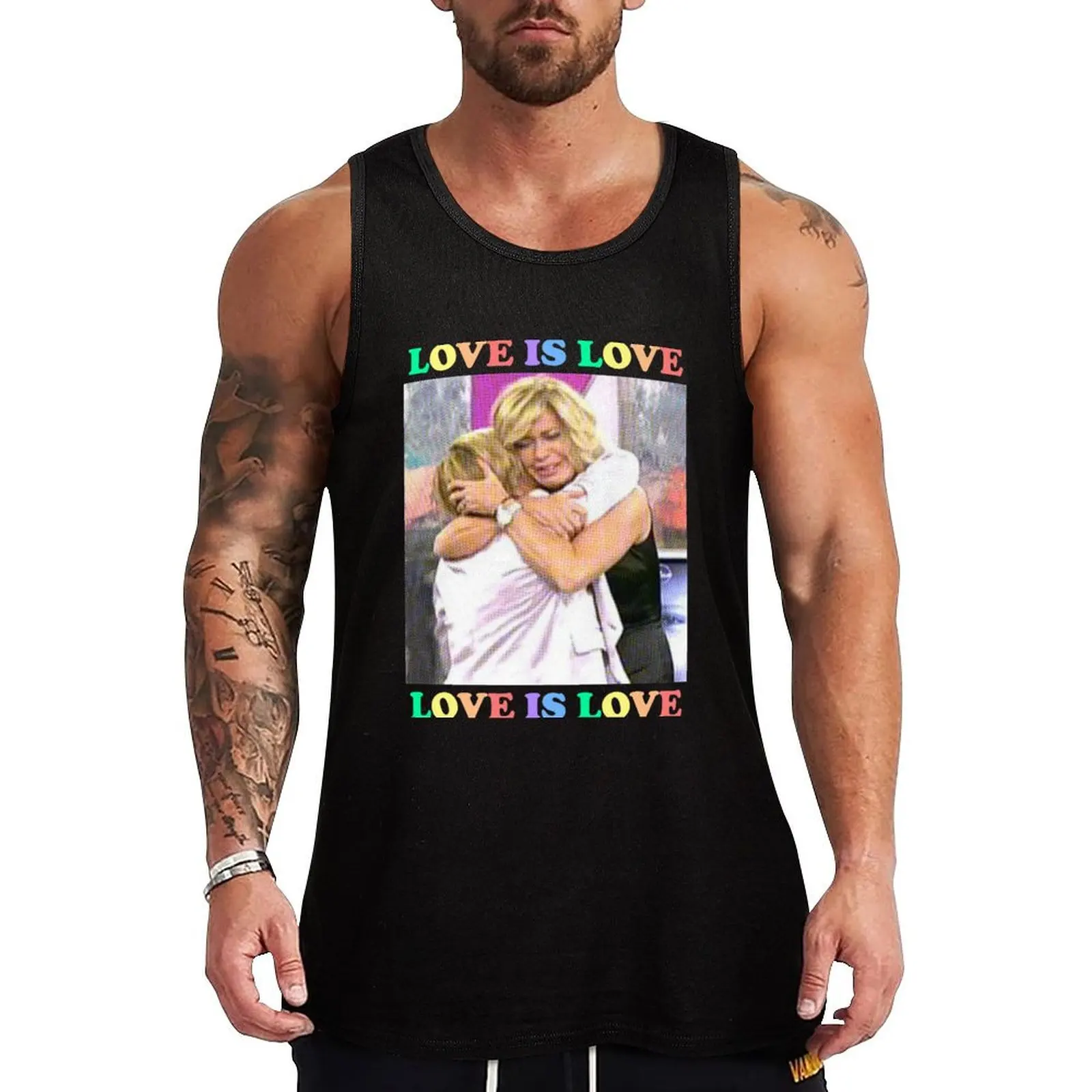 Teníamos una noche de amor con Chelo y Barbara Rey. Camiseta sin mangas Love is love, camiseta sin mangas informal para uso diario, ropa de verano sin mangas.