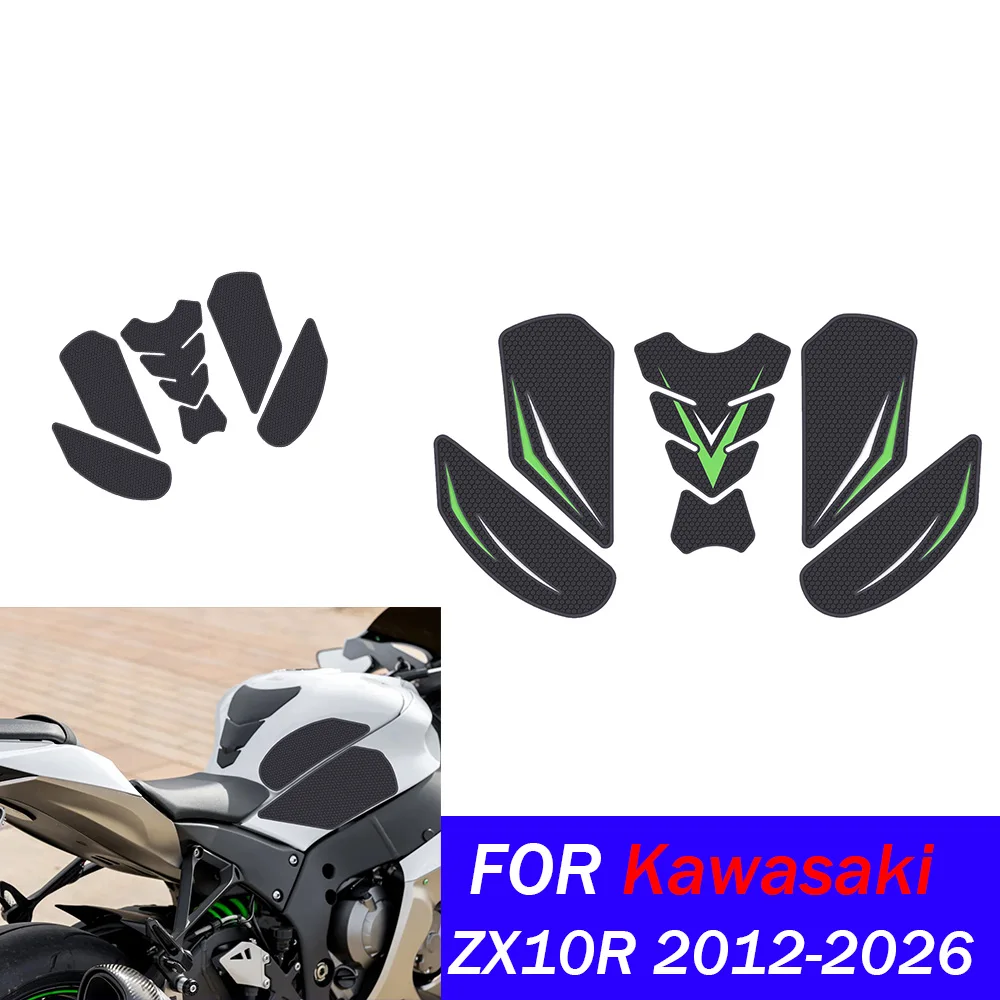 

For Kawasaki ZX 10 R 2012-2026 Fuel Tank Pads Gas Motorcycle Tank Cover Protector Sticker Scratch Resistant Stickers Parts