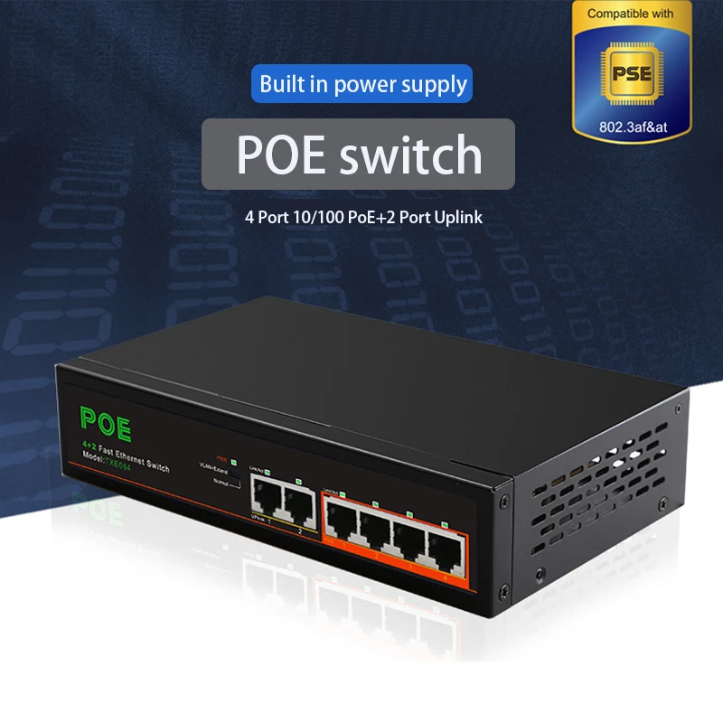 

Plug and Play RJ45 switch RJ45 hub Network splitter Adapter LAN Extensor 100 mbps POE switch dock station Game Loading Adapter