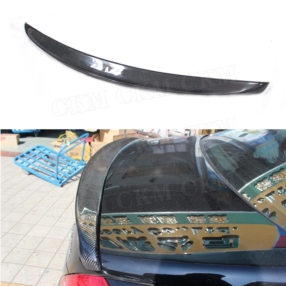 

CKMUUER Carbon Fiber Boot Trim Sticker Wings Rear Spoiler For Mercedes Benz S Class W221 4 Door S400 S500 S600 S63 AMG 2005-2013
