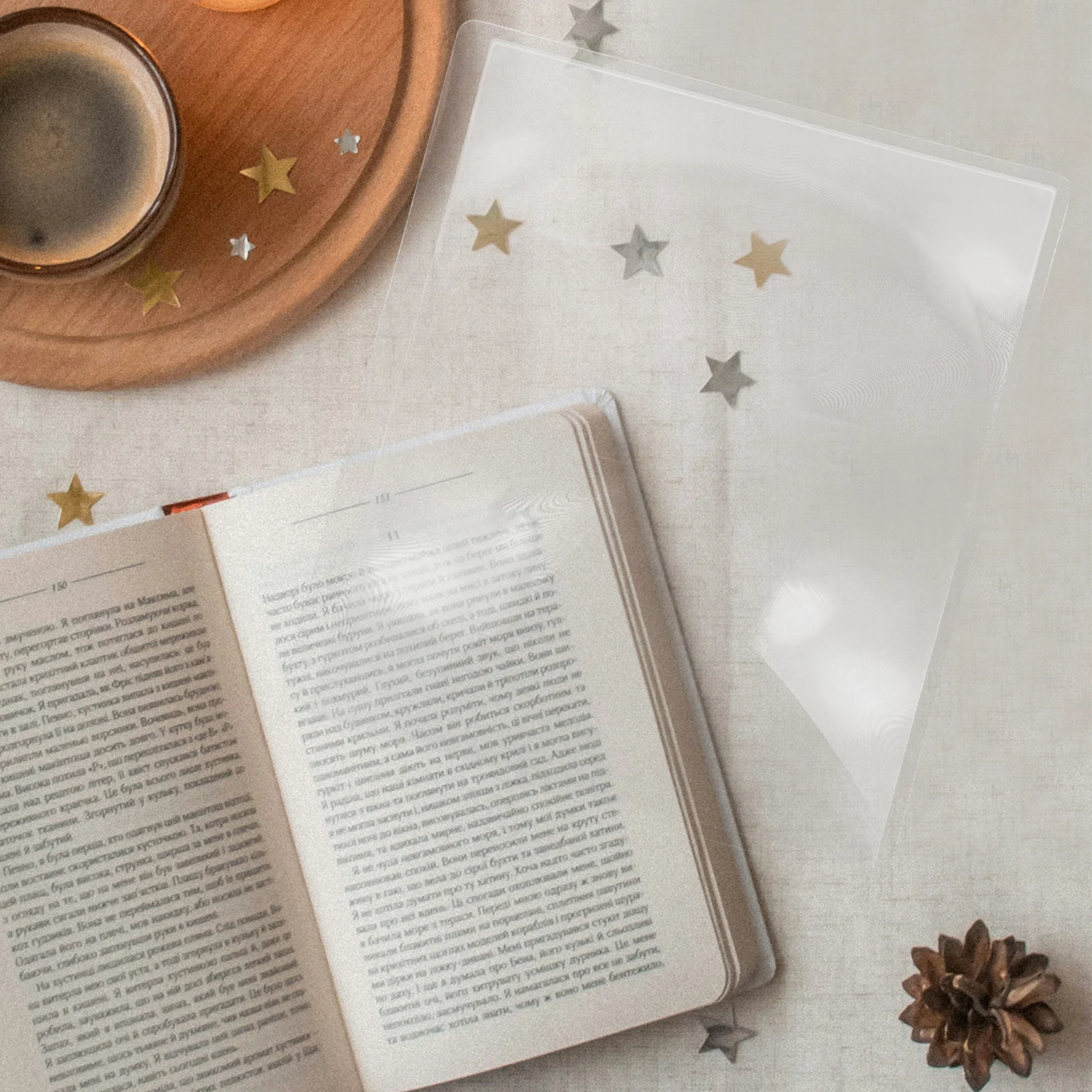 

2Pcs Book Page Magnifier 30x21cm 3X Magnifier Sheets for Reading Clear Flat Reading Lens for Magazines Research Documents