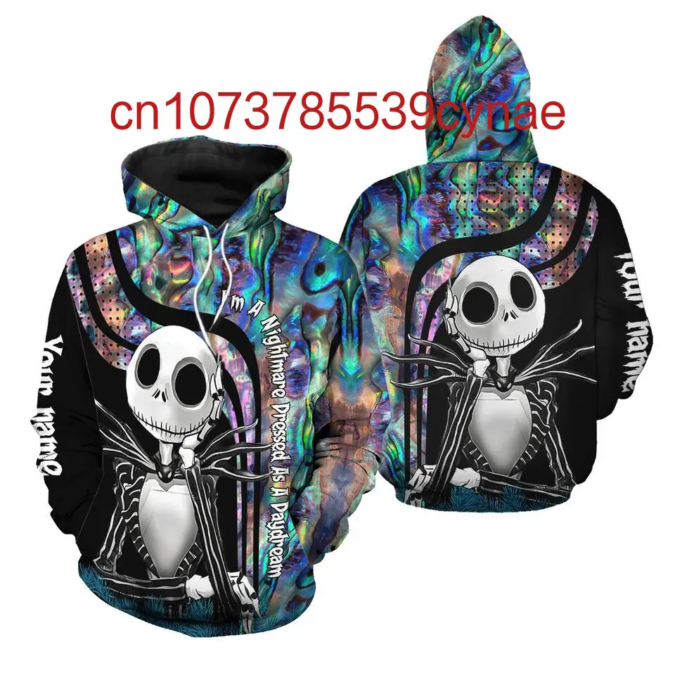 2o024 New Jack Skellington And Sally Hoodie Casual Hip Hop Street Clothing Men's and Women's Long sleeved Sweatshirts