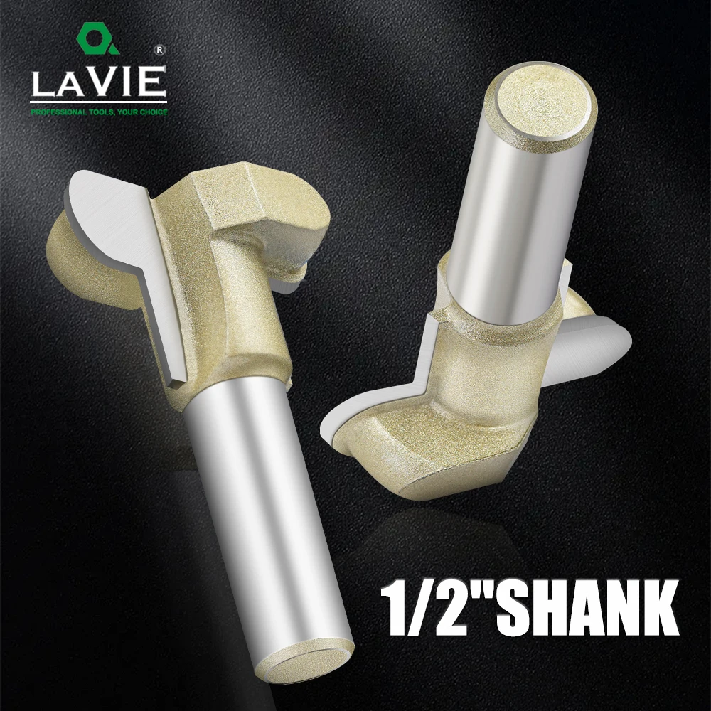 LAVIE 12.7mm Shank Industrial Quality Double Finger Drawer Furniture Carving Router Bits Woodworking Milling Cutter