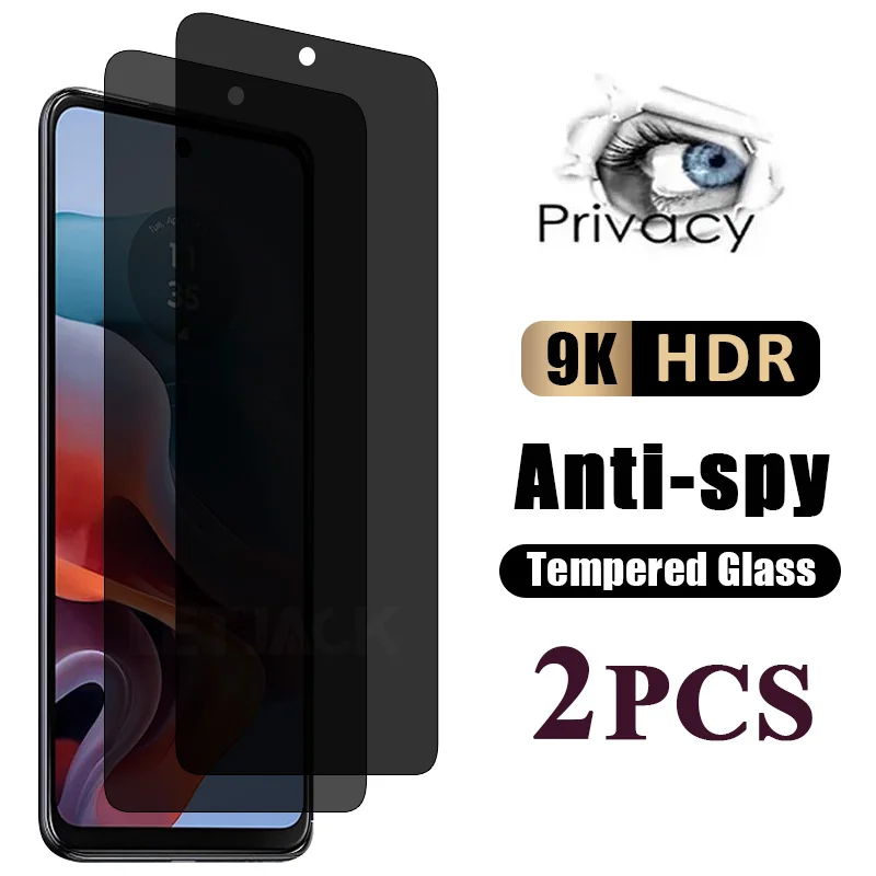 2Pcs Anti-Spy Privacy Screen Protector For Motorola G84 G54 G34 G14 G71S G31 E13 E22i E22s E22 E32S Moto G Play Tempered Glass