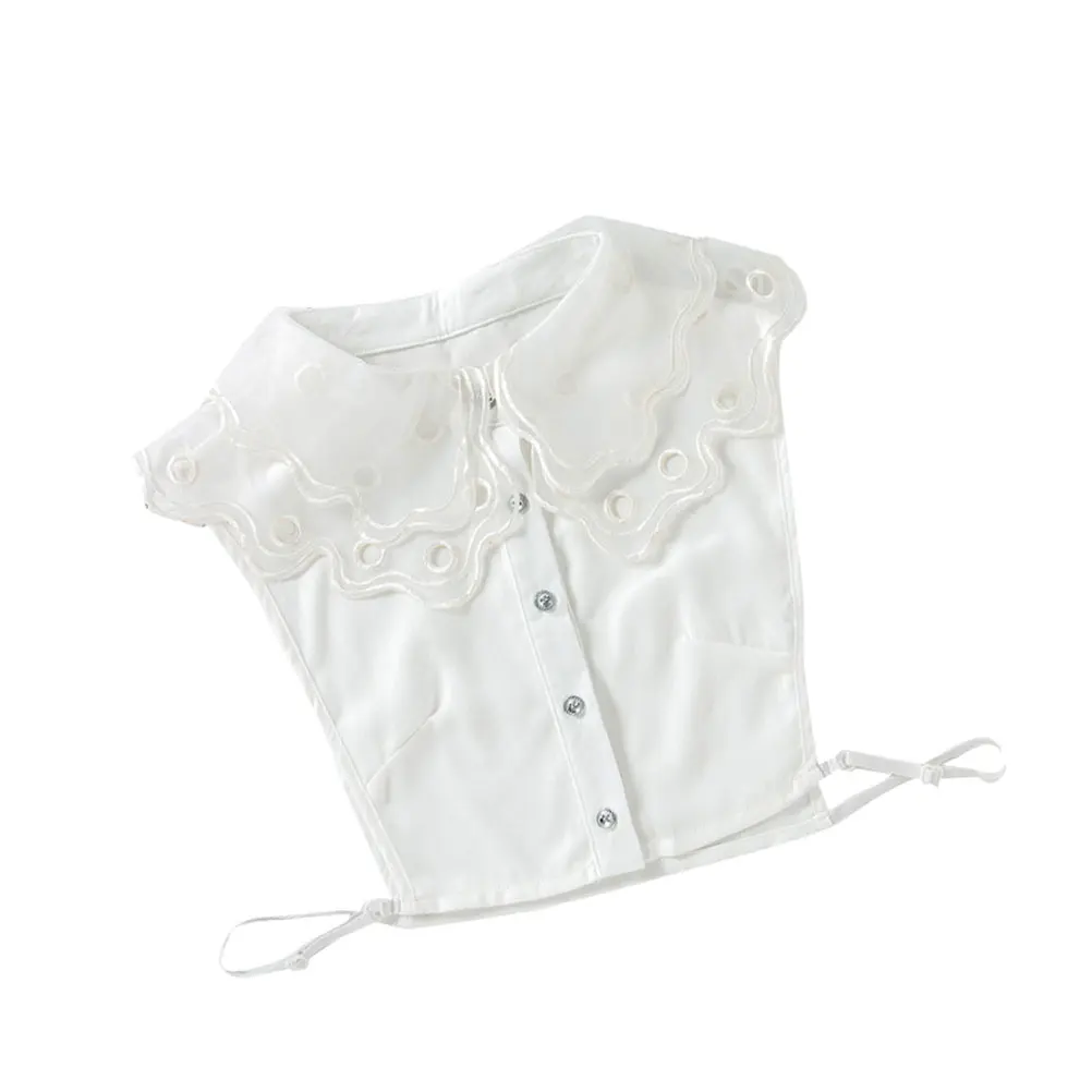 

White Embroidered Shirt Ladies Detachable Collar False Collars Fake Neckline Woman