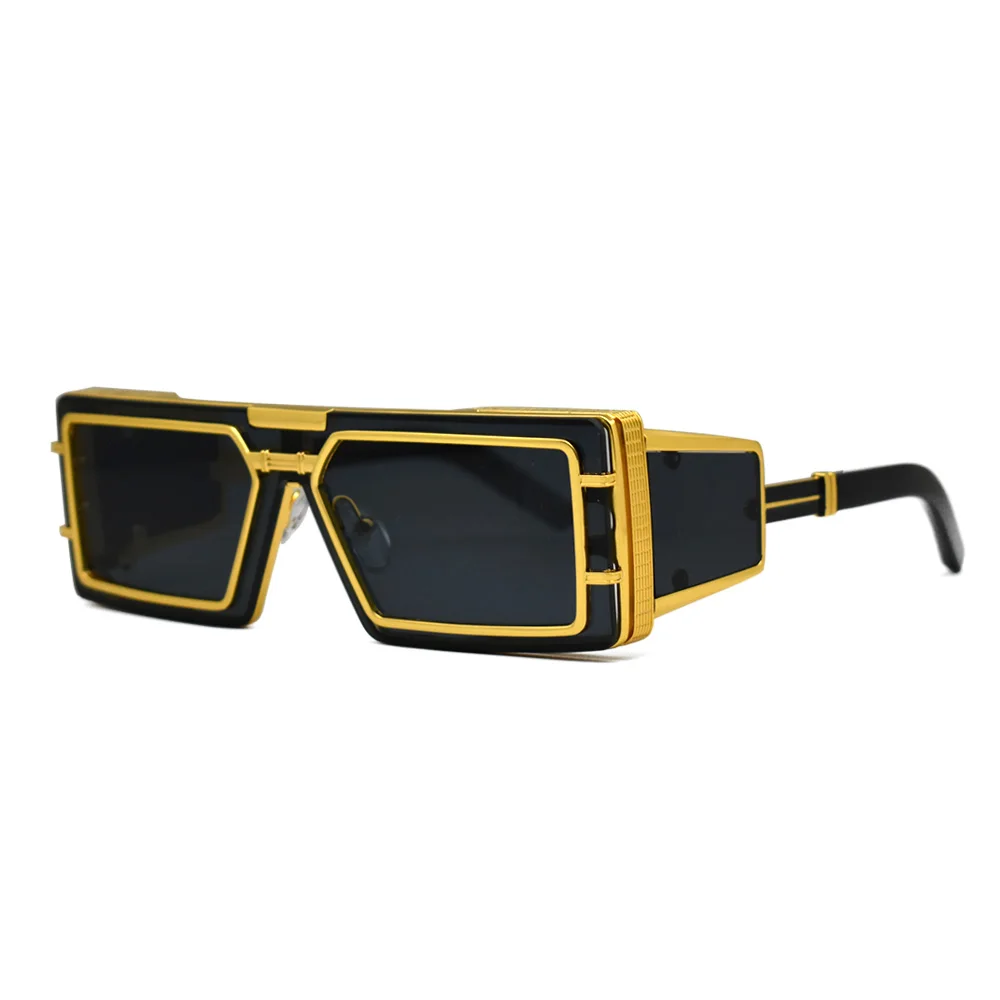 

2025 Vintage Luxury Design Square Sunglasses For Men Fashion Trendy Punk Sun Glasses Women Gradient Shades Eyewear Oculos UV400
