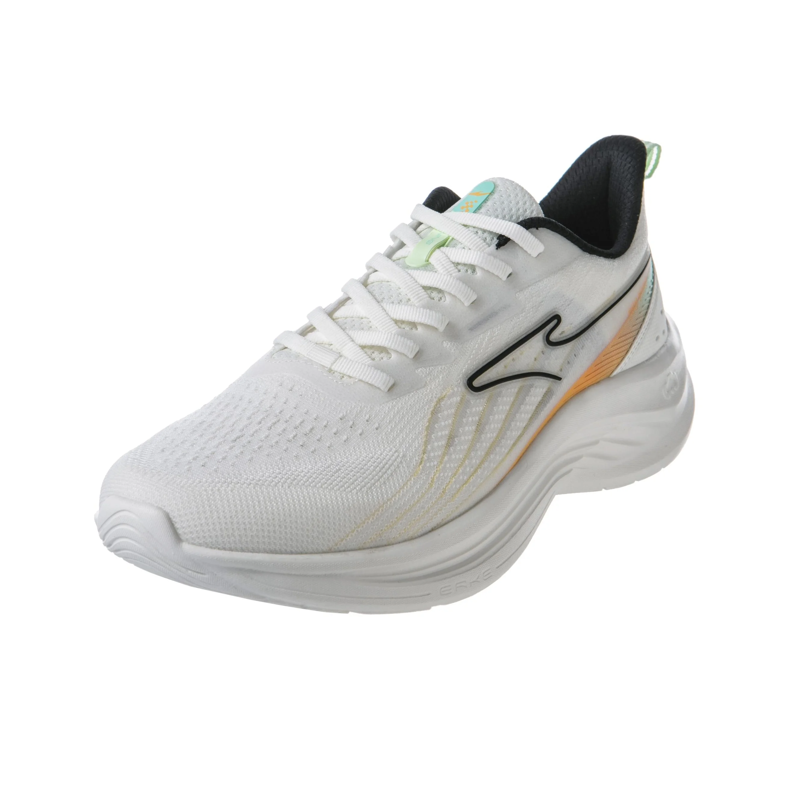 Erke Abrasion Resistant Lightweight Wear resistant And Lightweight Low top Running Shoes Men's White Orange 11124203001-015