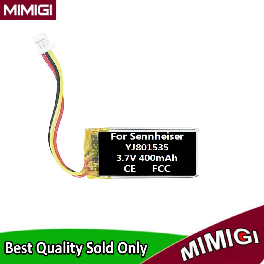 Baterai 400MAh YJ801535 untuk Sennheiser Accentum Open Earbud TWS Casing Pengisi Daya Bank Cadangan