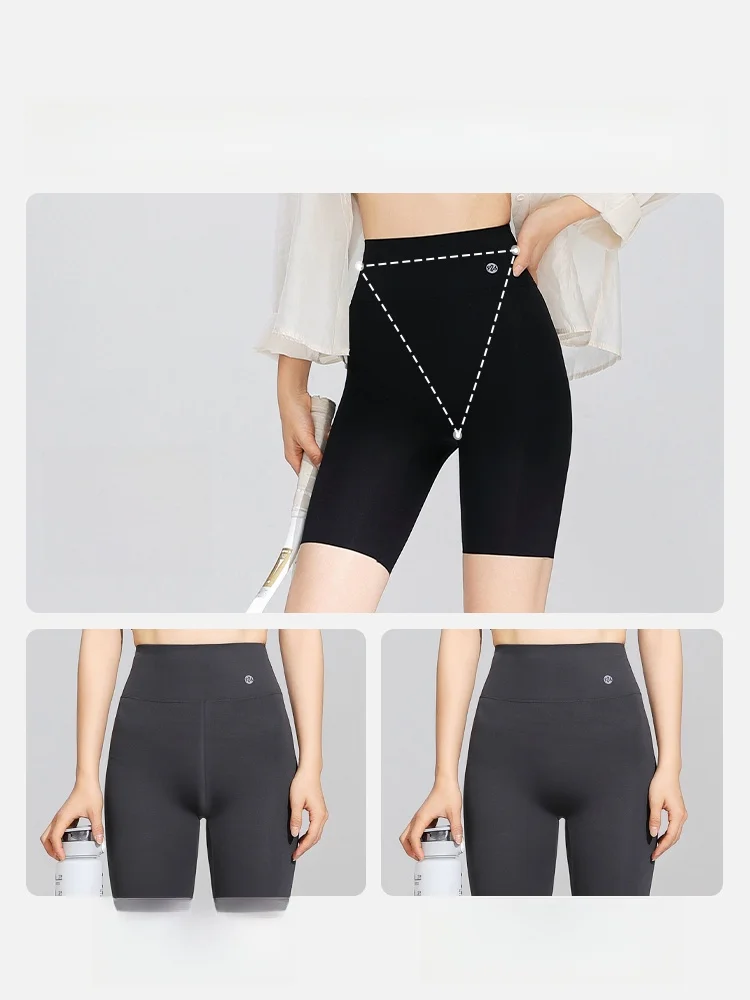 아이스 실크 피트니스 바지 울트라 씬 타이트 요가 바지 플러스 사이즈 여성용 피트니스 및 운동용 다섯 분의 네 길이 바지