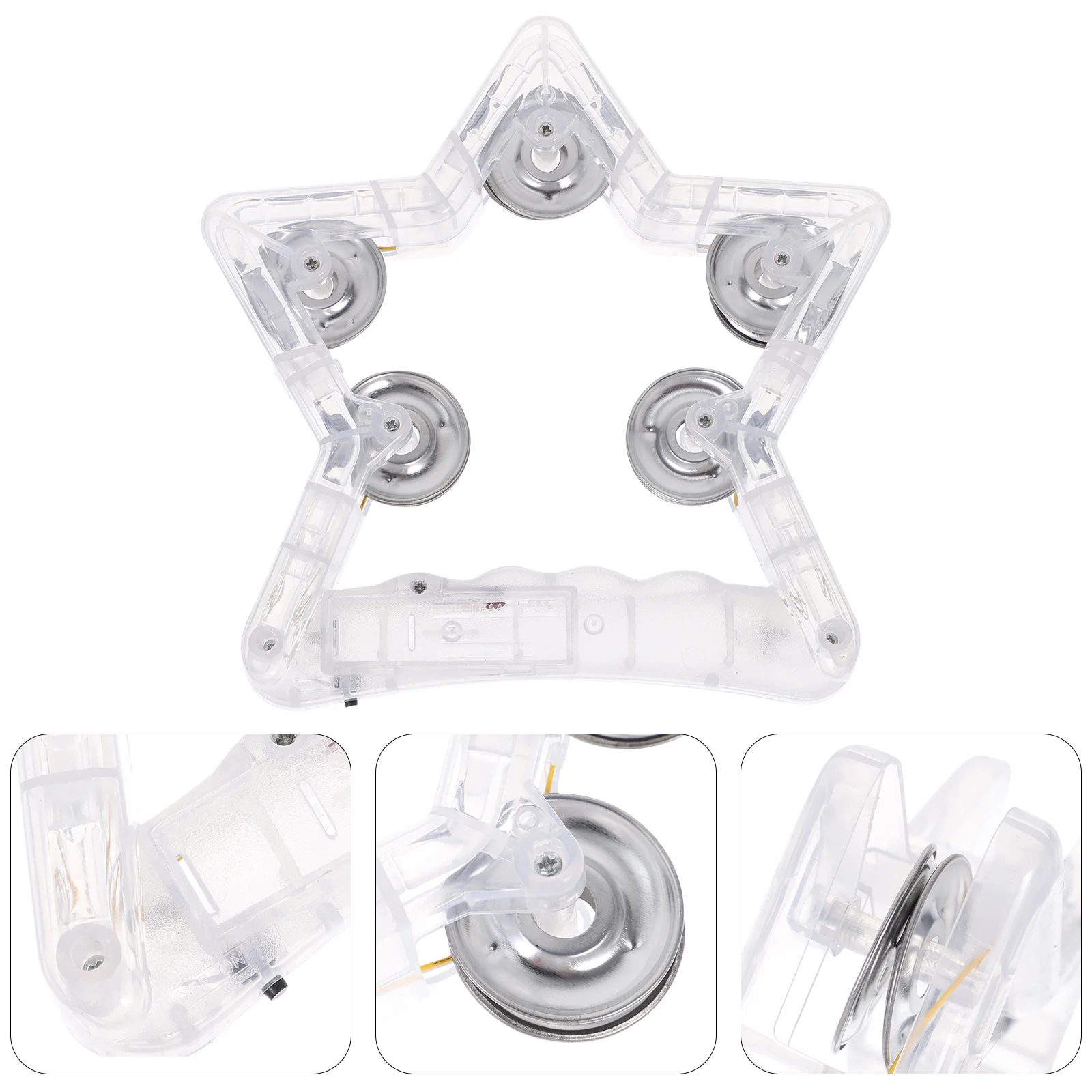 Tambourin musical clignotant avec 3 Modes d'éclairage, clochette lumineuse robuste pour adultes et enfants, accessoires de sol de danse, fabricant de bruit, fête