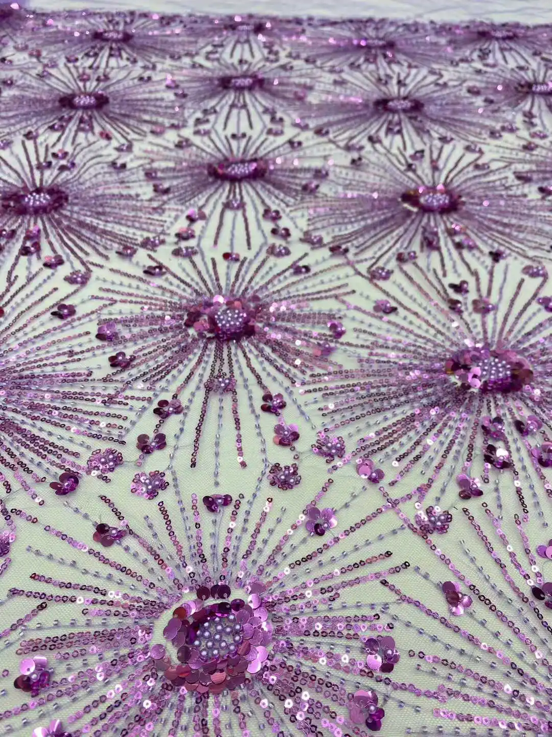 5야드 정교한 스팽글 자수 꽃무늬 레이스 원단 2026 나이지리아 튤 레이스 원단 파티 드레스 재봉 재료 1890