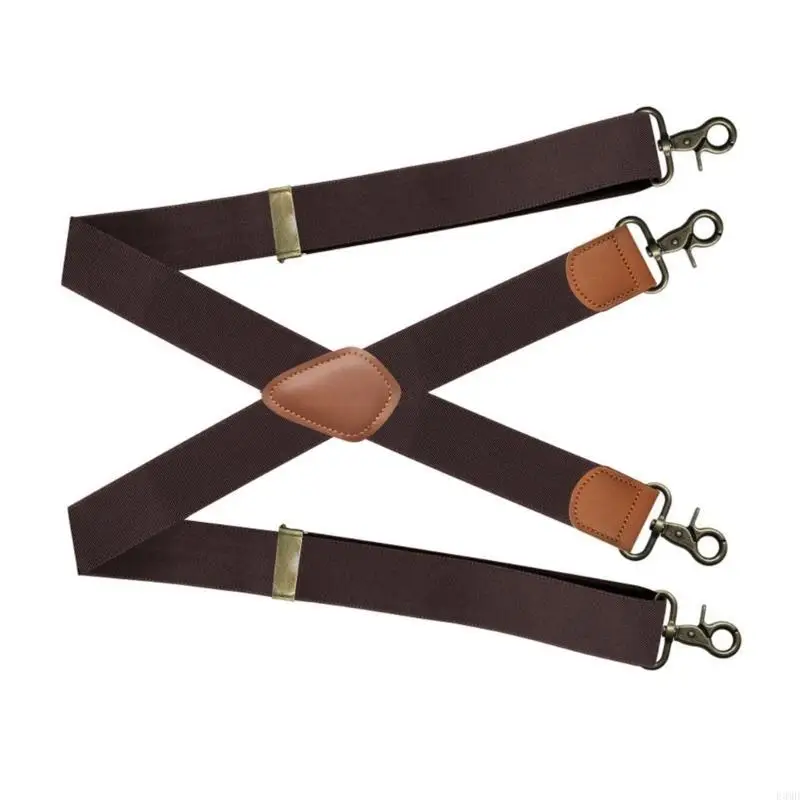 حمالات مرنة للرجال على شكل X مشبك للحصول على مظهر أنيق ونمط حزام قابل للتعديل مناسب لأي مناسبة أو ملابس F3MD