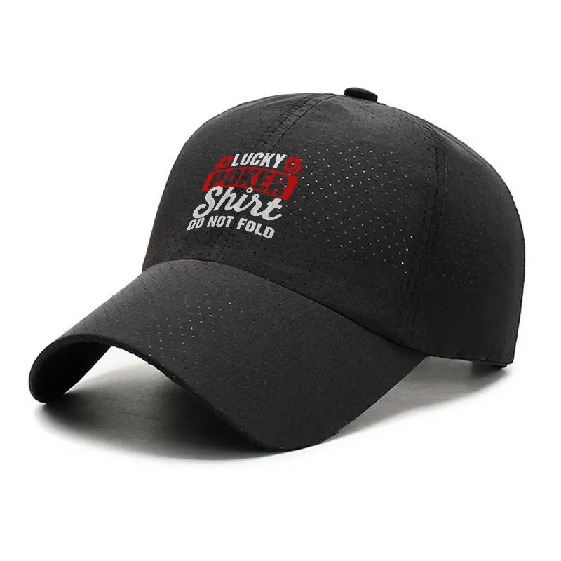 Lucky Poker Do Not Fold Quick Dry Baseball Cap Adjustable Dad Hat for Men Women