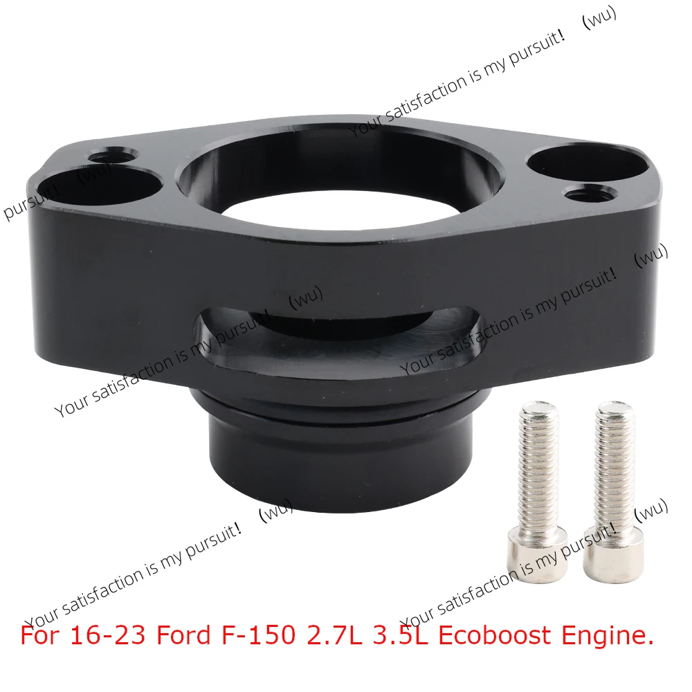 16-23 Year Turbo Blow Off Valve Adapter BOV Compatible For Ford F-150 2.7L 3.5L Ecoboost Models Engine Part Black Aluminum Alloy
