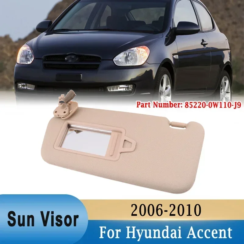 

Для Hyundai Accent 2006-2010 солнцезащитный козырек с зеркалом для макияжа 85220-0W110-J9 бежевый левый и правый Фотоэлементы солнцезащитный козырек