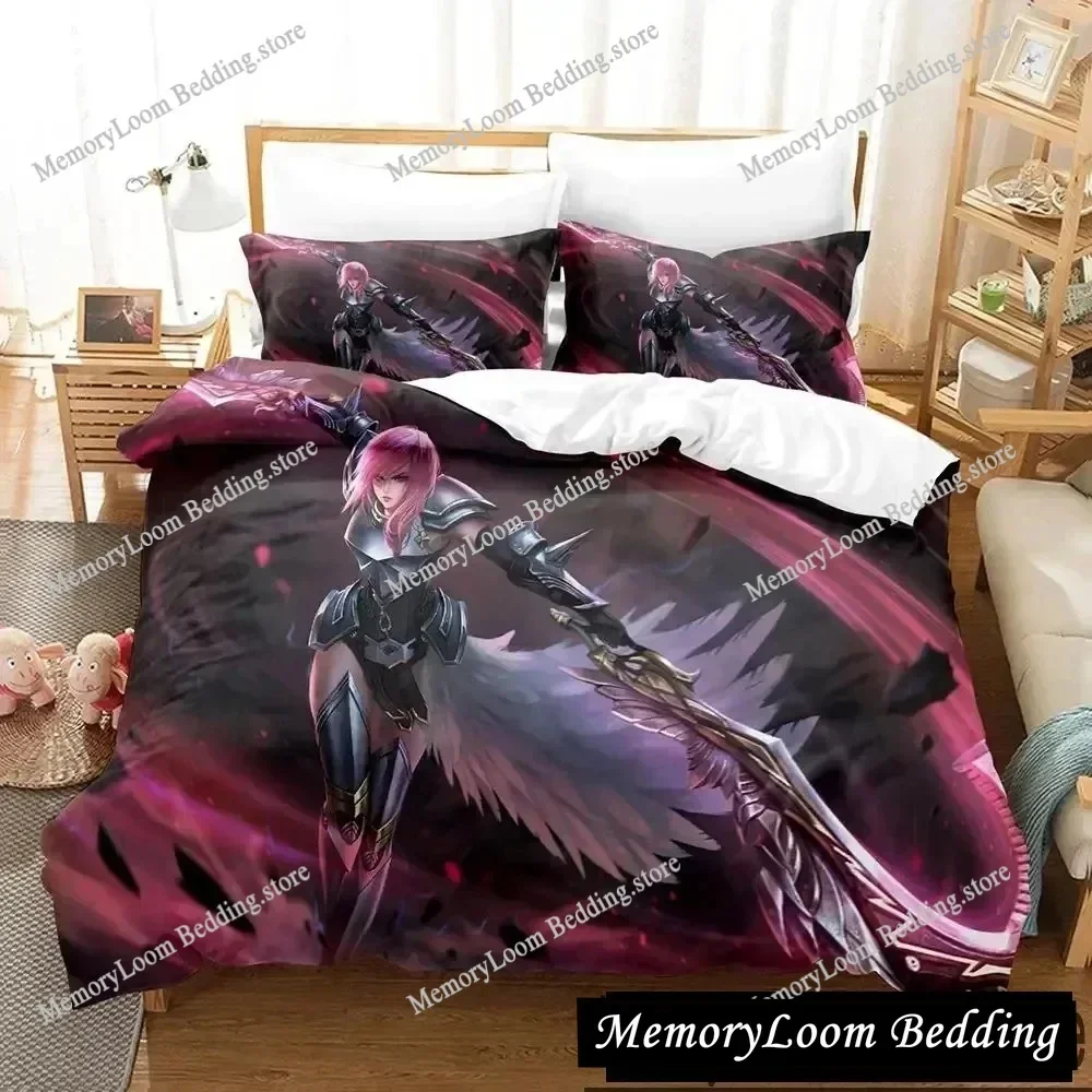 3D Print Anime Game FINAL FANTASY XIII-2 Bedding Set Boys Girls Twin Queen King Size Duvet Cover Pillowcase Bed boys Adult
