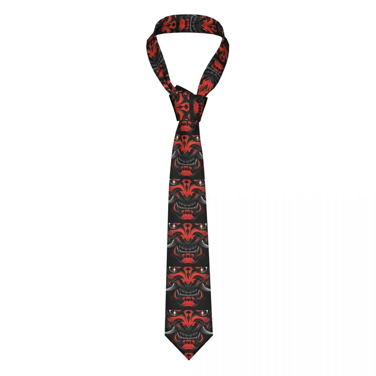 

Oni Maul Men Necktie Silk Polyester 8 cm Wide Japan Art Tattoo Hannya Neck Tie for Mens Suits Accessories Gravatas Business