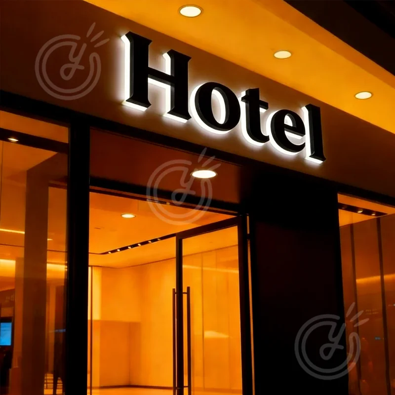 

Custom Aluminum Sign Custom 3d Led Backlit Luminous Letter Sign Advertising Logo Board Storefront Company Light Up Hotel Sign