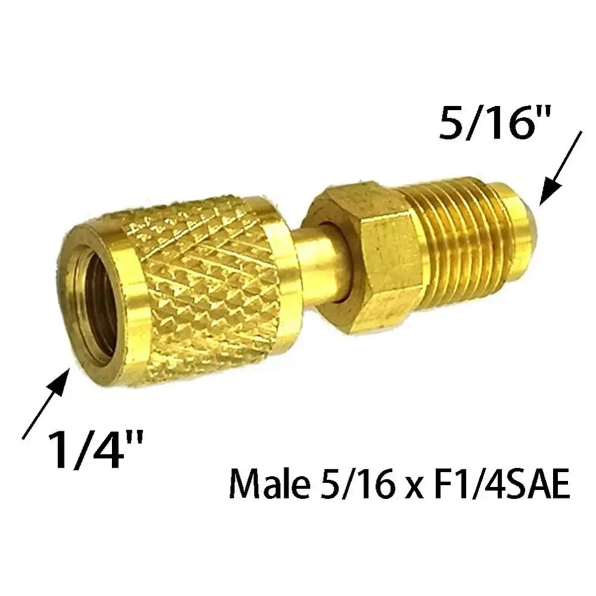 DT34 Adapter Male for Air Conditioning Refrigeration Systems Hose Vacuum Pump Couplers Mobile Parts R410a 5/16XF1/4 SAE Parts
