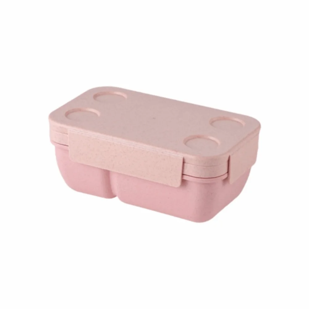 Wheat Straw Double-layer Lunch Box 960/1250 Ml Food Grade Meal Container Compartmentalized Leak-proof Picnic Box Lunch
