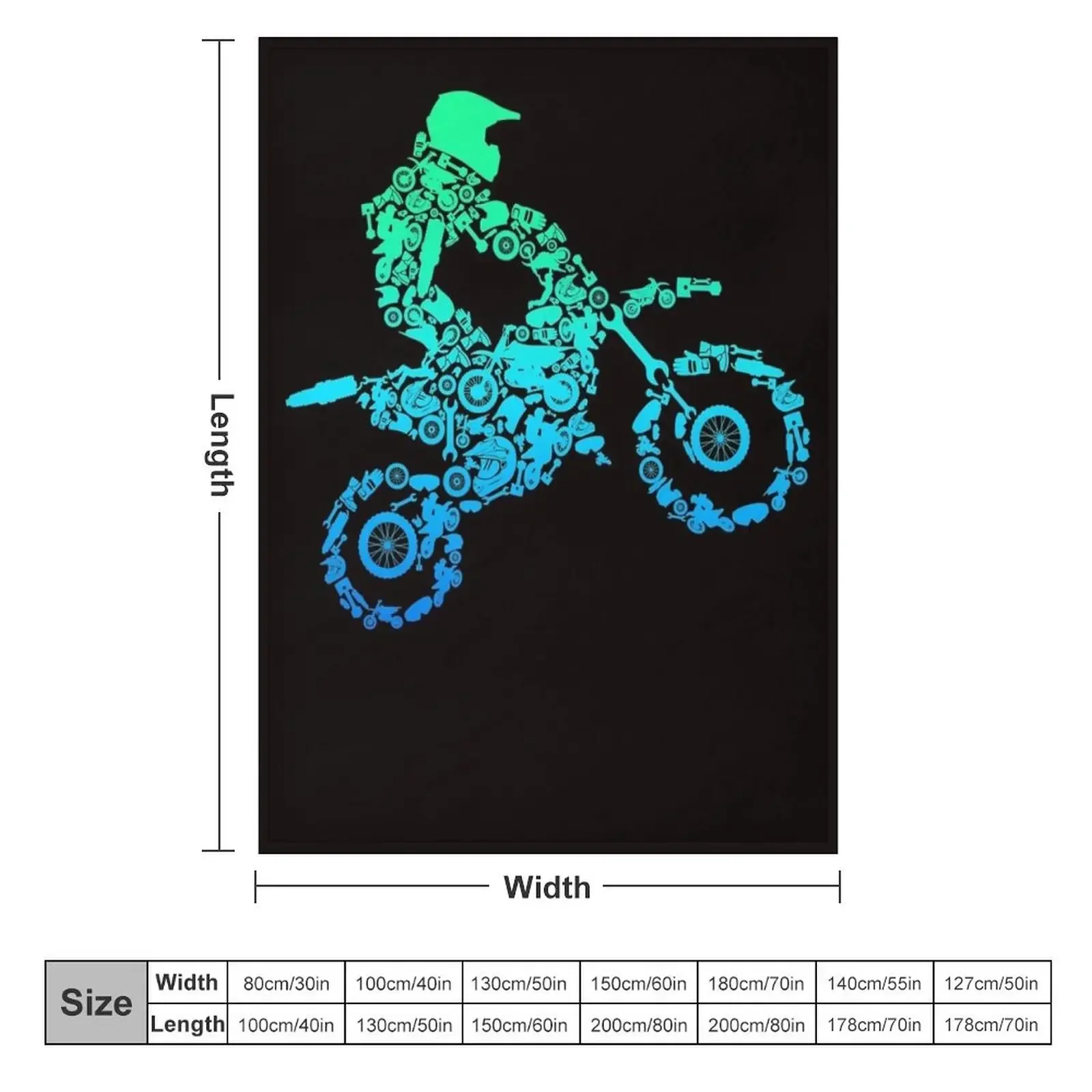 Dirt Bike Rider Motocross Enduro Dirt Biking Throw Blanket Loose anime Decorative Beds Blankets