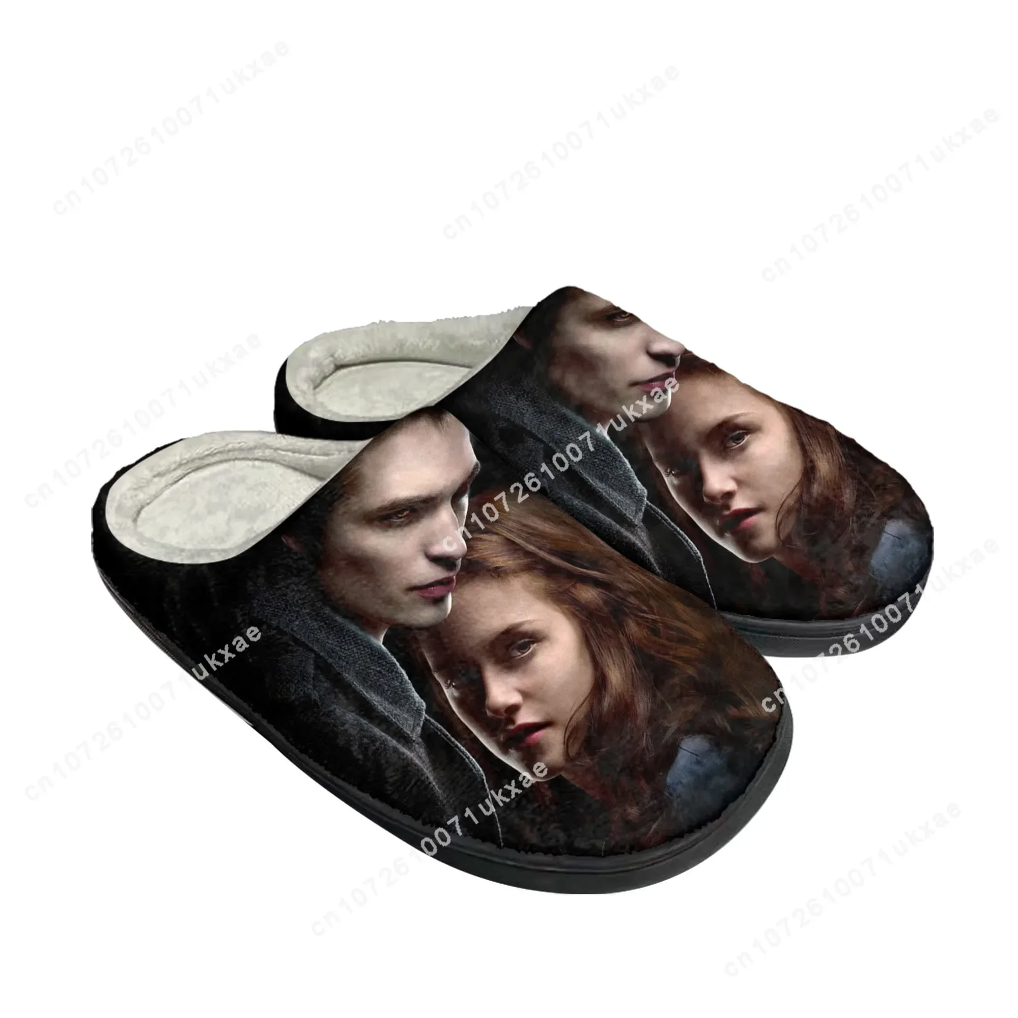 The Twilight Saga Movie Home Cotton Slippers Mens Womens Plush Bedroom Casual Keep Warm Shoes Thermal Slipper Customized Shoe