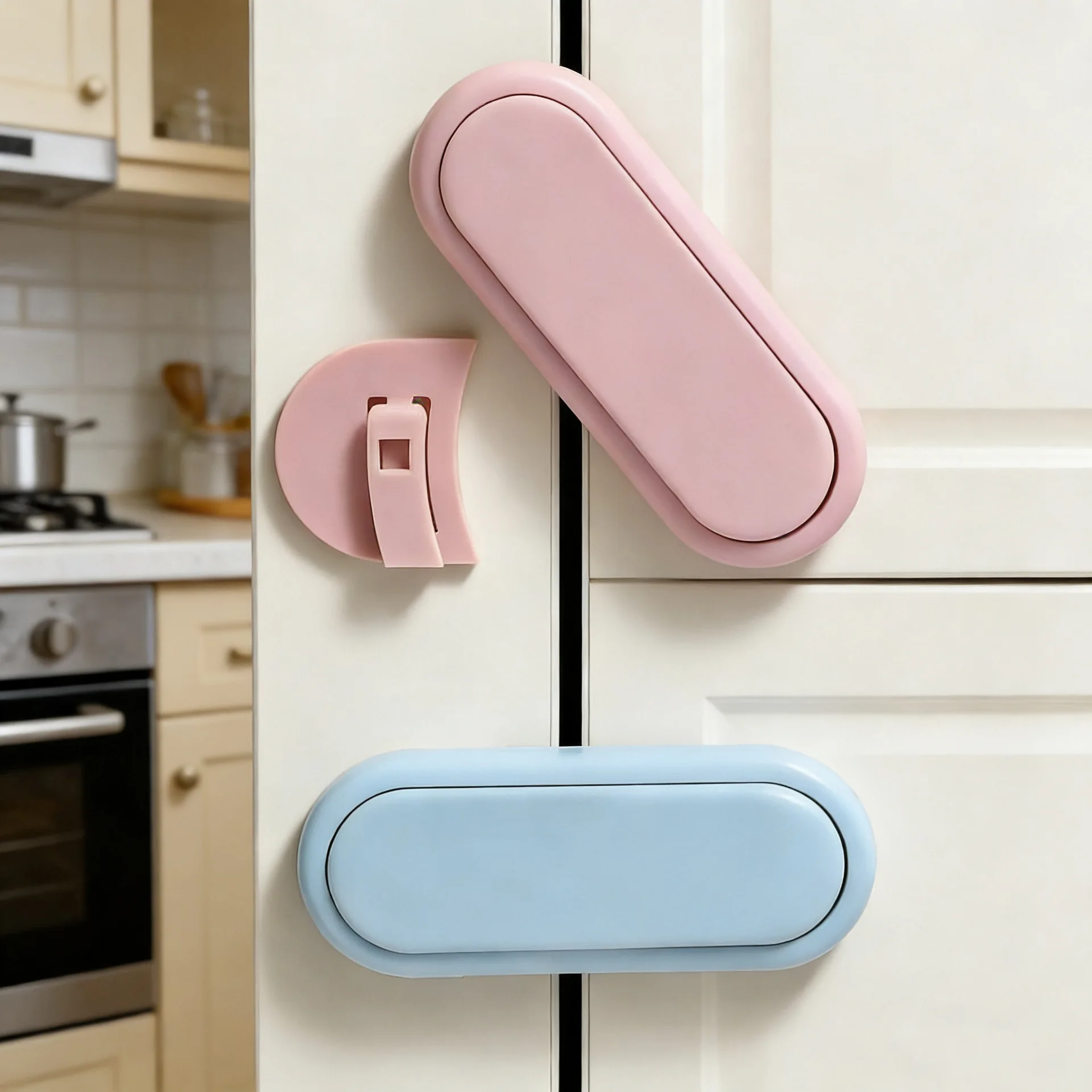 1/3/5/10Pcs Multifunctional Safety Locks Anti-pinch Hand Lock Cabinet Cabinet Door Lock Protective Refrigerator Drawer Locks