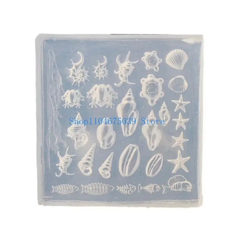 5asd البحر موضوع مسمار الفن قالب من السيليكون مانيكير أداة التدريب لوازم مانيكير احترافية مناسبة لصنع الملحقات #1