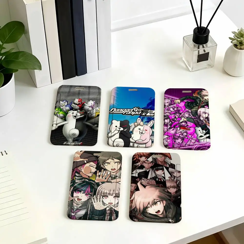 Game D-Danganronpa 2x2 Card Holder Student ID Case Daily Use Subway Commute Work Cover Office School Bus Protector