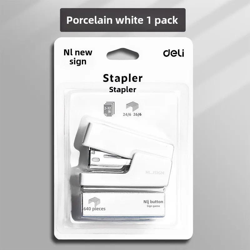Deli Mini StaplerNS083Stapler Students Use Convenient Small Book Stapler Multi-Functional Bookbinding Machine Suit