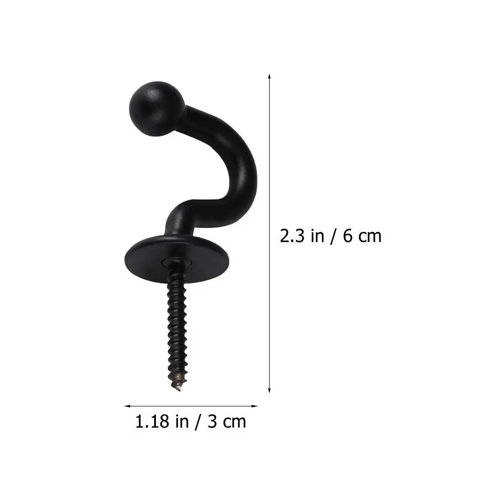 4Pcs Sturdy Zinc Alloy Curtain Hanging Hooks Wall Mount Metal Hanger Set for Home Office Bathroom Modern Decor Corrosion