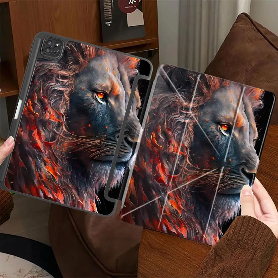 Funda para Tablet iPad Pro 11.ª, 10.ª, 9.ª, 8.ª, 7.ª Generación, 12.9 Pulgadas, Air 4, 5, M3, M2, M4, 11 Pulgadas, Pro 2025, Mini 6, 7, con Soporte, Color Gris Pitbull