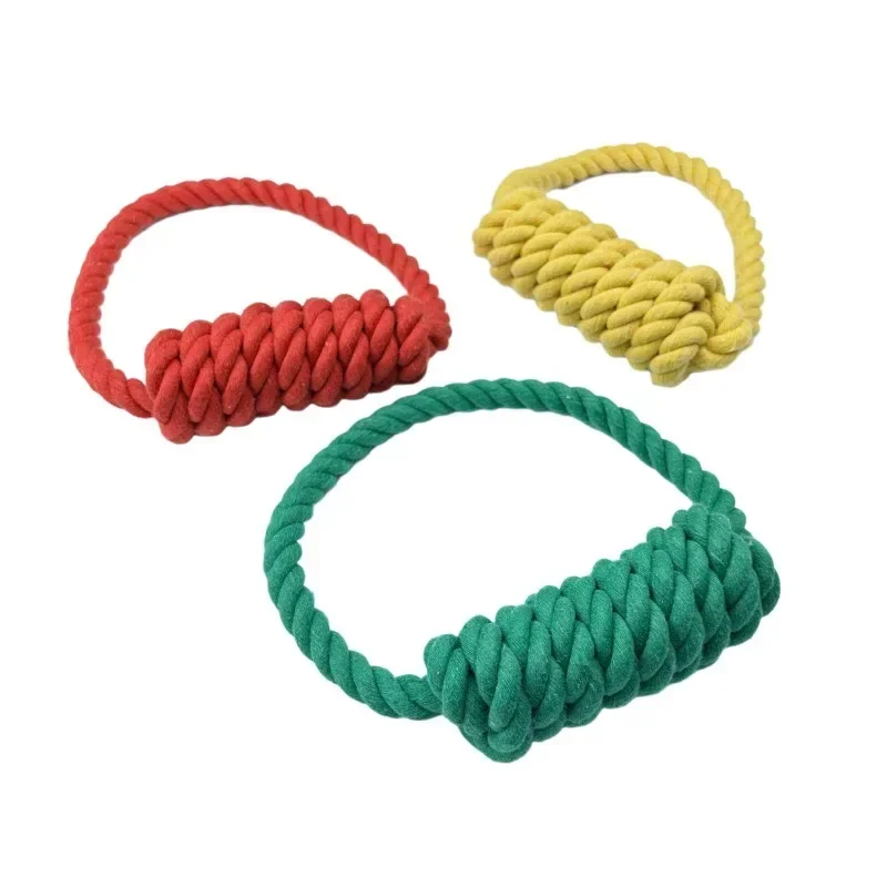 

New Pet Dog Chewing Rope Toy Clean Teeth Durable Braided Cotton Rope Pet Molar Toy For Small Medium Large Dogs Supplies