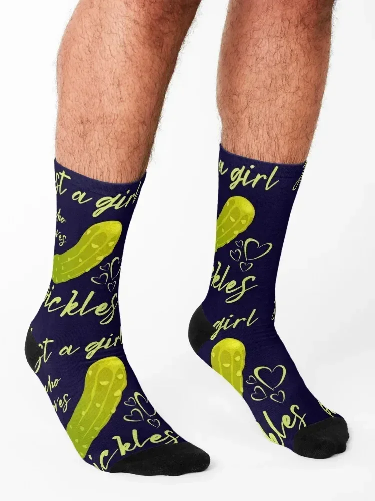 Just a girl who loves pickles Socks new year Toe sports man christmas stocking Boy Child Socks Women's