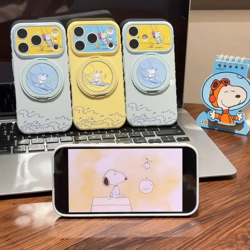 Snoopy Phone Case Kawaii Surfing Themed Series Phone Protective Case Suitable for Cute Decoration of Apple Phones